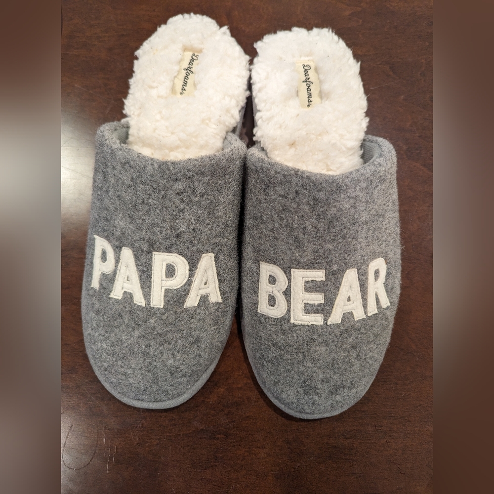 Dearfoams Papa Bear Slippers